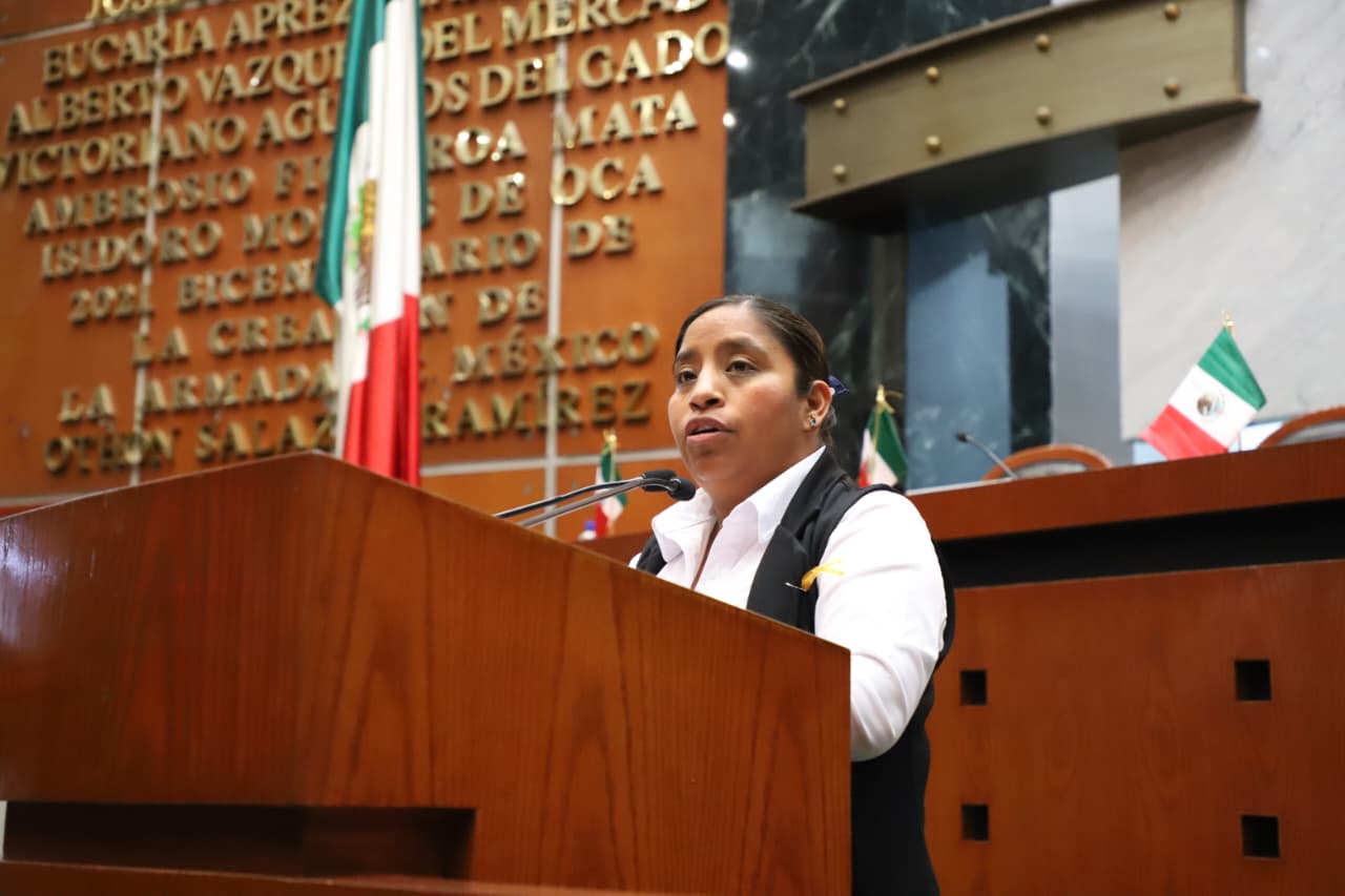 Apolinar Santiago diputada propone reconocer en la Constitución el régimen de Municipios Indígenas y Afromexicanos.